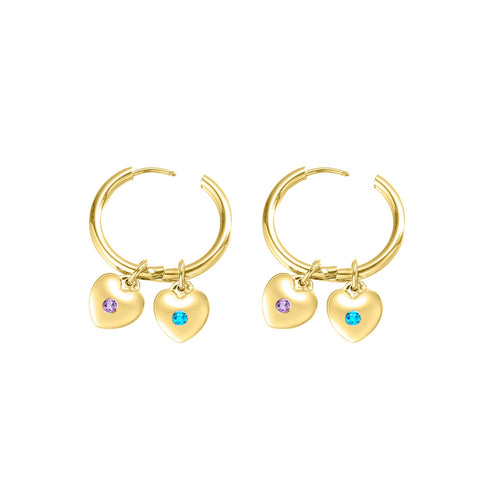 Birthstone Sweet Heart Earrings