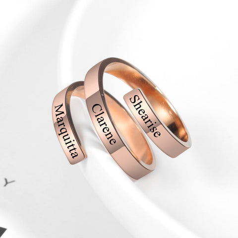 Twisted Three Name Ring