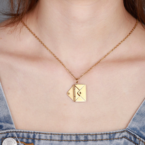 Love Letter Envelope Personalized Necklace