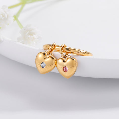 Birthstone Sweet Heart Earrings