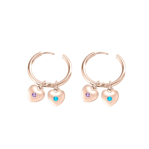 Birthstone Sweet Heart Earrings