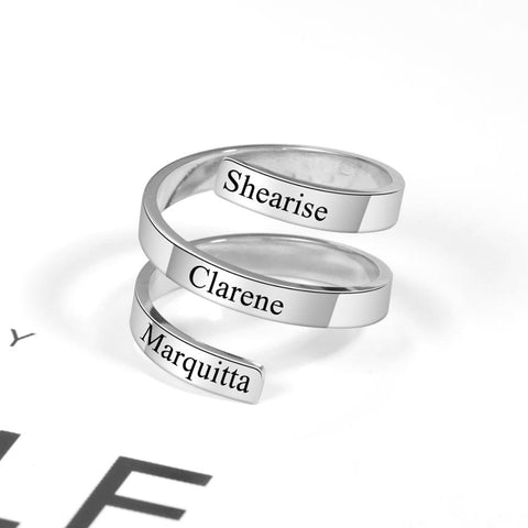 Twisted Three Name Ring