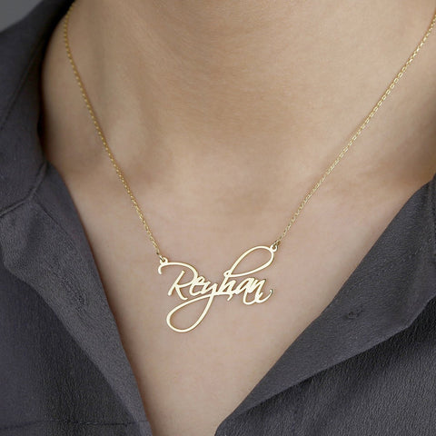 Reyhan Cursive Name Necklace