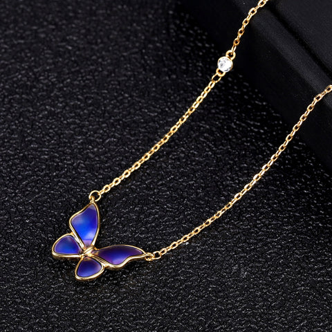 Butterfly Birthstone Necklace