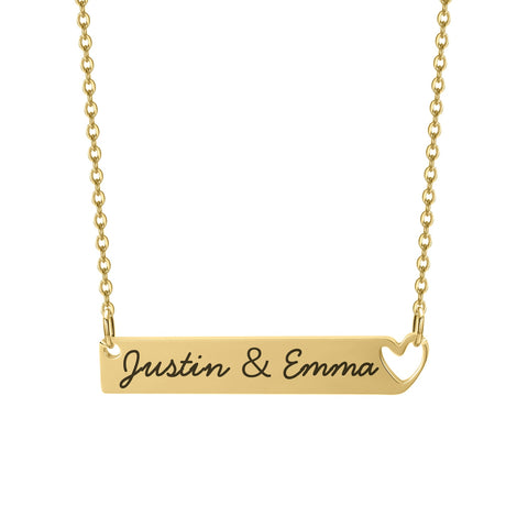 Heart Nameplate Necklace