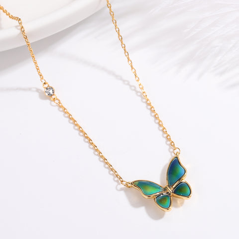 Butterfly Birthstone Necklace