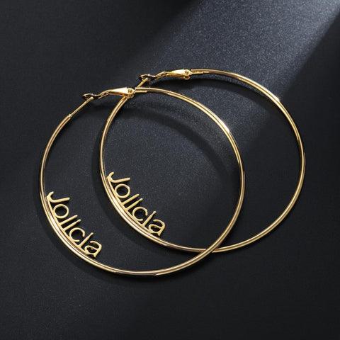 Jolicia Hoop Name Earrings