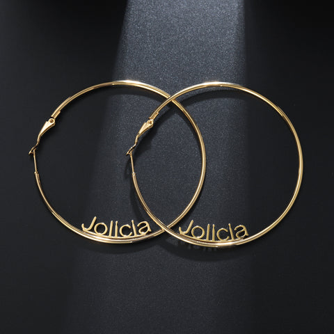 Jolicia Hoop Name Earrings