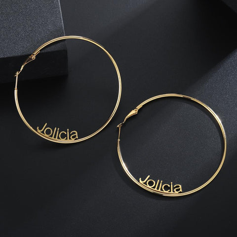 Jolicia Hoop Name Earrings