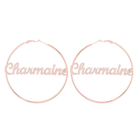 Charmaine Hoop Name Earrings