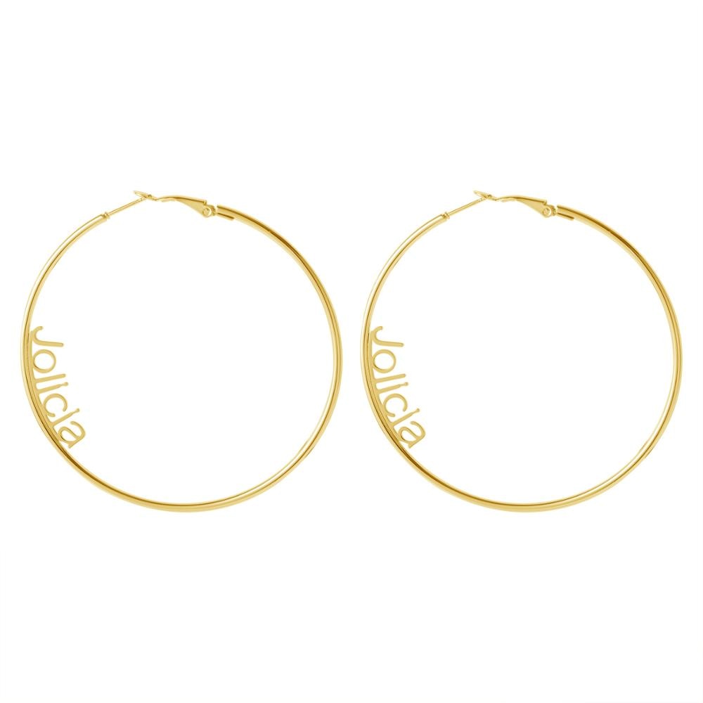 Jolicia Hoop Name Earrings