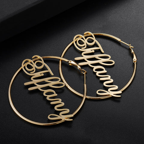 Tiffany Hoop Name Earrings