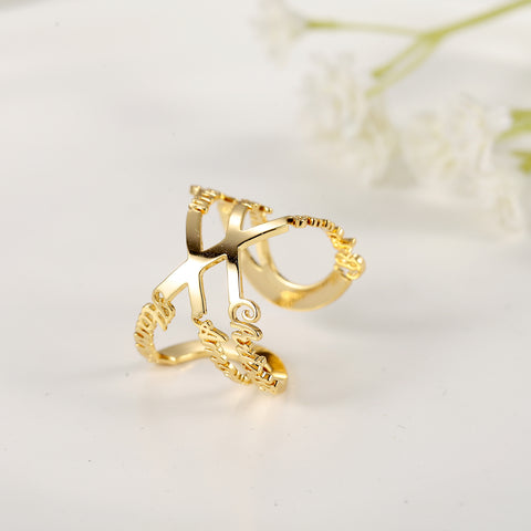 Multi-Name Infinity Adjustable Ring