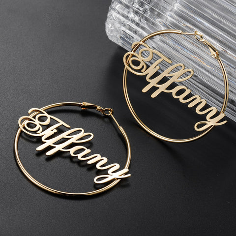 Tiffany Hoop Name Earrings