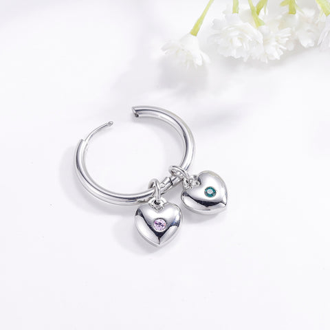 Birthstone Sweet Heart Earrings