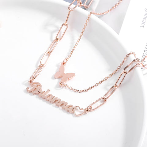 Brianna Layered Name Necklace