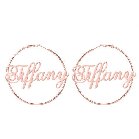 Tiffany Hoop Name Earrings