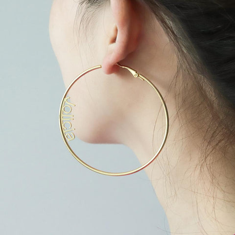 Jolicia Hoop Name Earrings