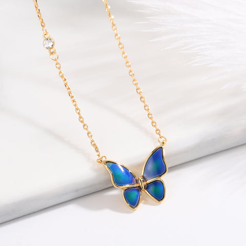 Butterfly Birthstone Necklace