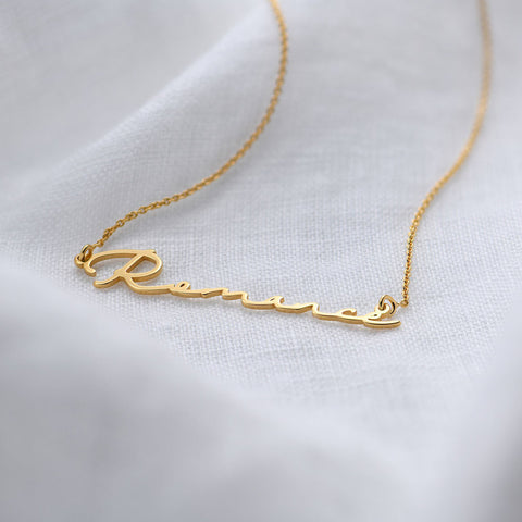 Signature Script Name Necklace