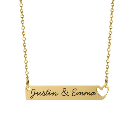 Heart Nameplate Necklace