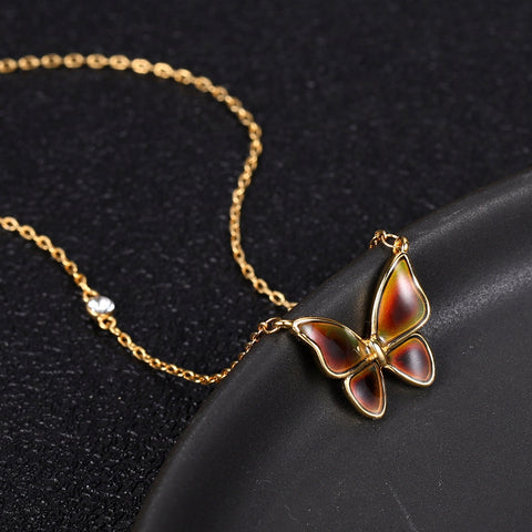 Butterfly Birthstone Necklace