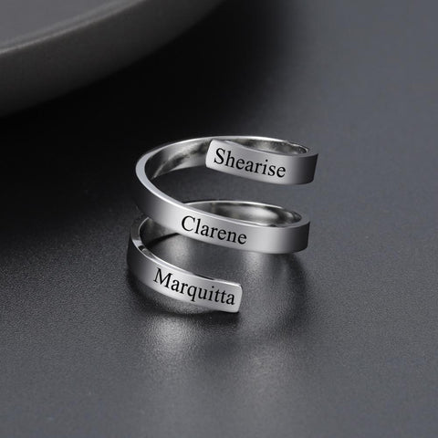 Twisted Three Name Ring