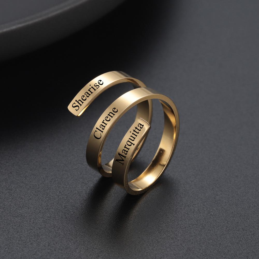 Twisted Three Name Ring