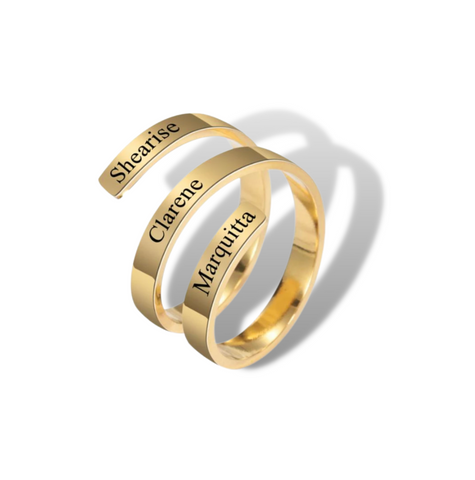 Twisted Three Name Ring