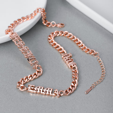 Emma Old English Cuban Link Necklace