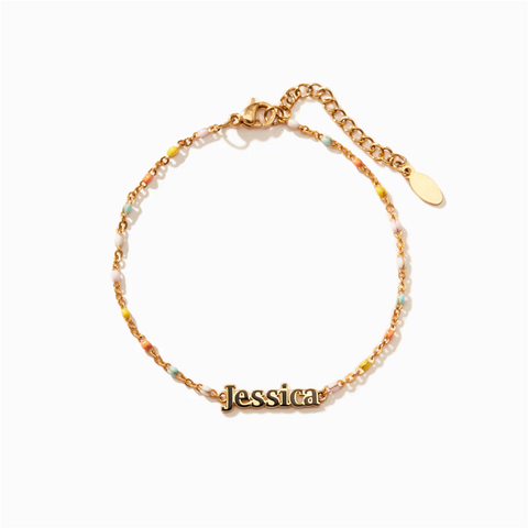 Victoria Enamel Name Bracelet