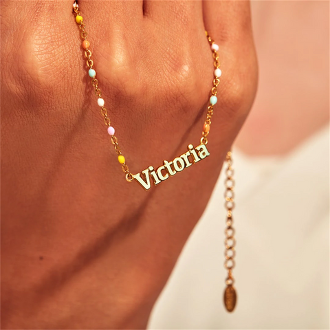 Victoria Enamel Name Bracelet