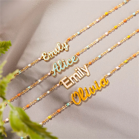 Victoria Enamel Name Bracelet