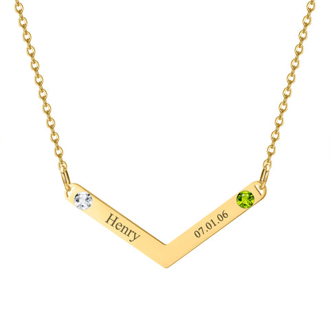 Sophia Multi-Name Birthstone Necklace