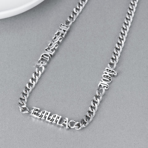 Emma Old English Cuban Link Necklace