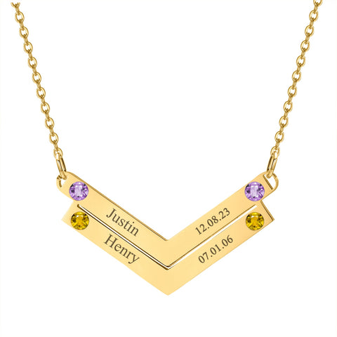 Sophia Multi-Name Birthstone Necklace